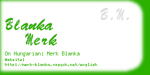 blanka merk business card